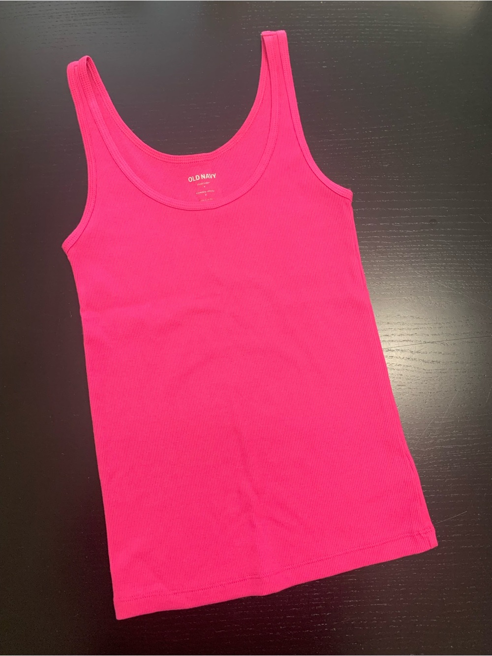 Old Navy Small Bright Pink Ribbed Scoop Neck Tank